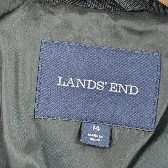 Lands End Womens Wool Blend Zip-Up Jacket Size 14 Gray Mock neck - Picture 4 of 8